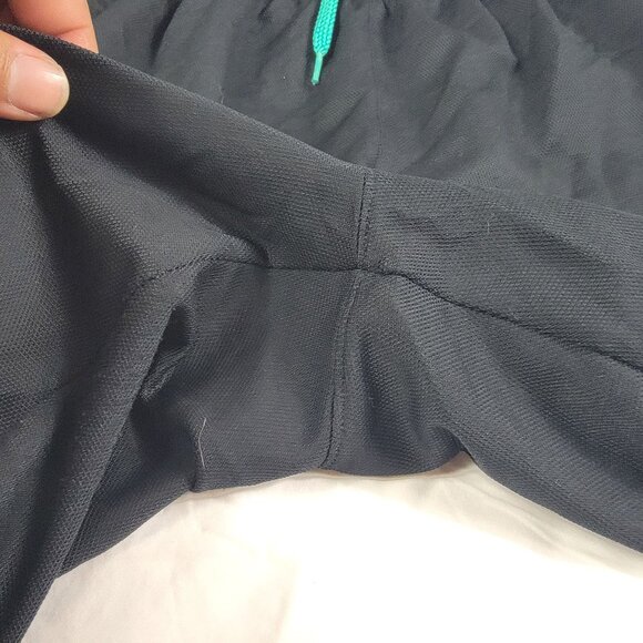 Nike Dri Fit Mens Large Black Green Athletic Shorts Casual Running Gym Training - Picture 5 of 12